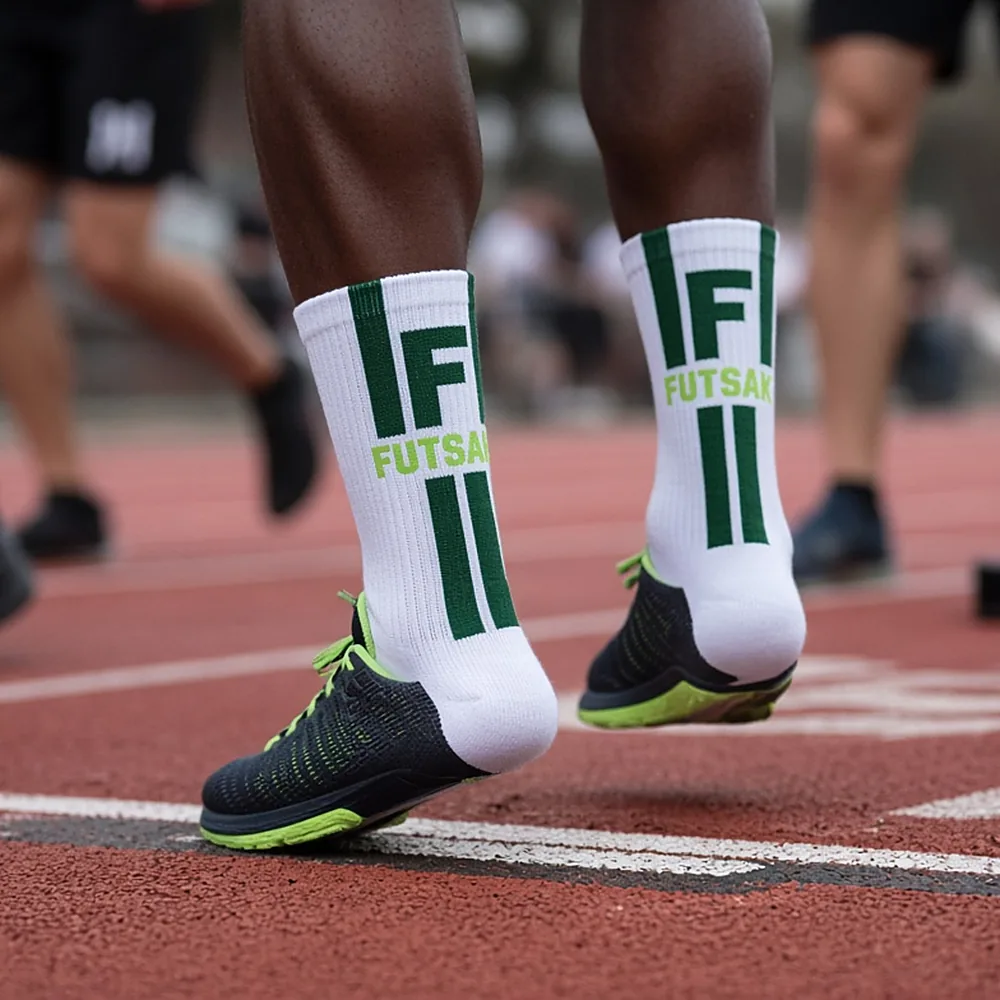 Sprinter in starting blocks