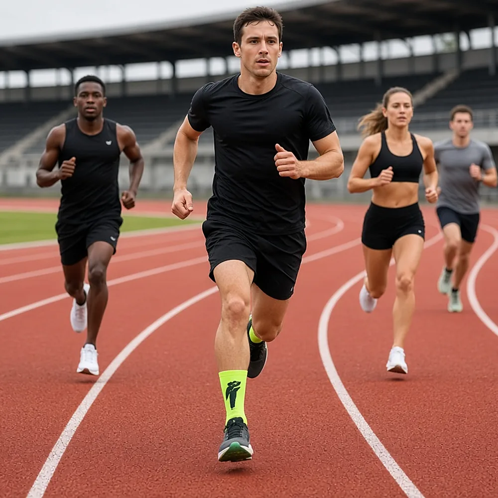 Sprinters on the track