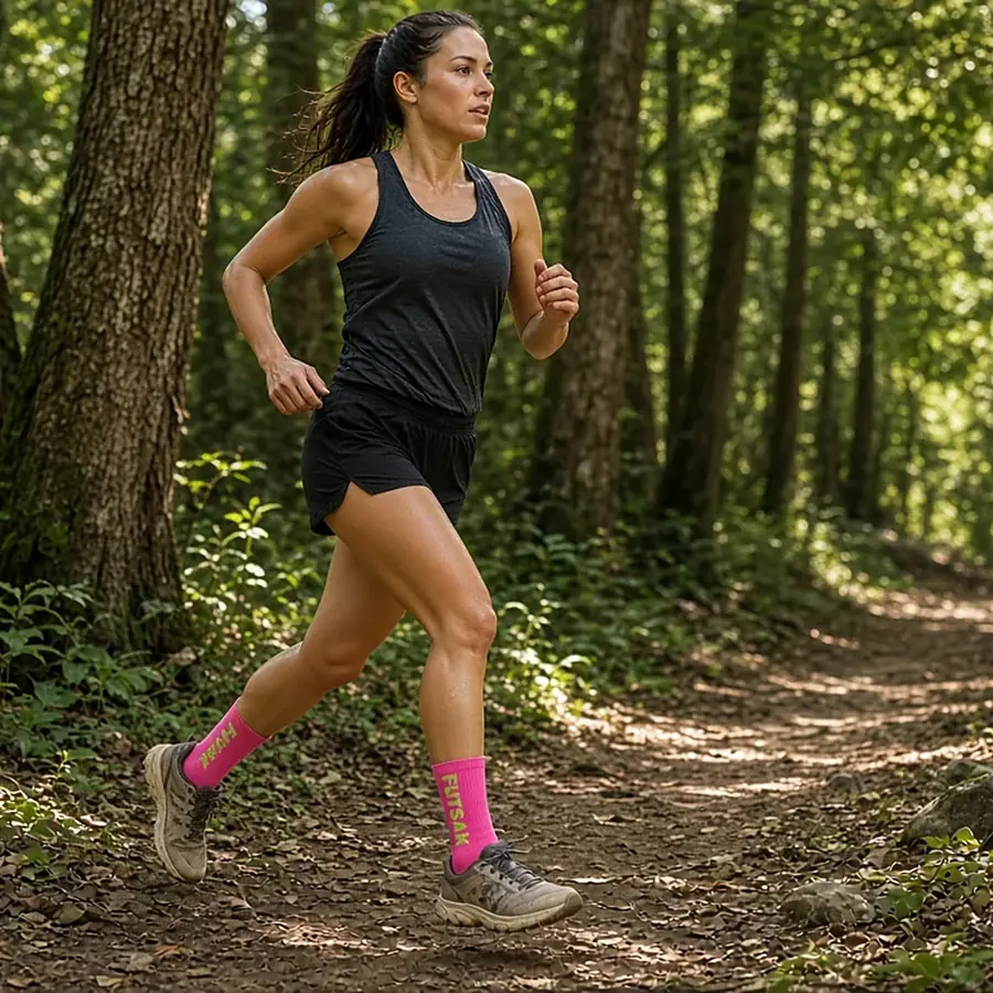 Runner on a forest trail