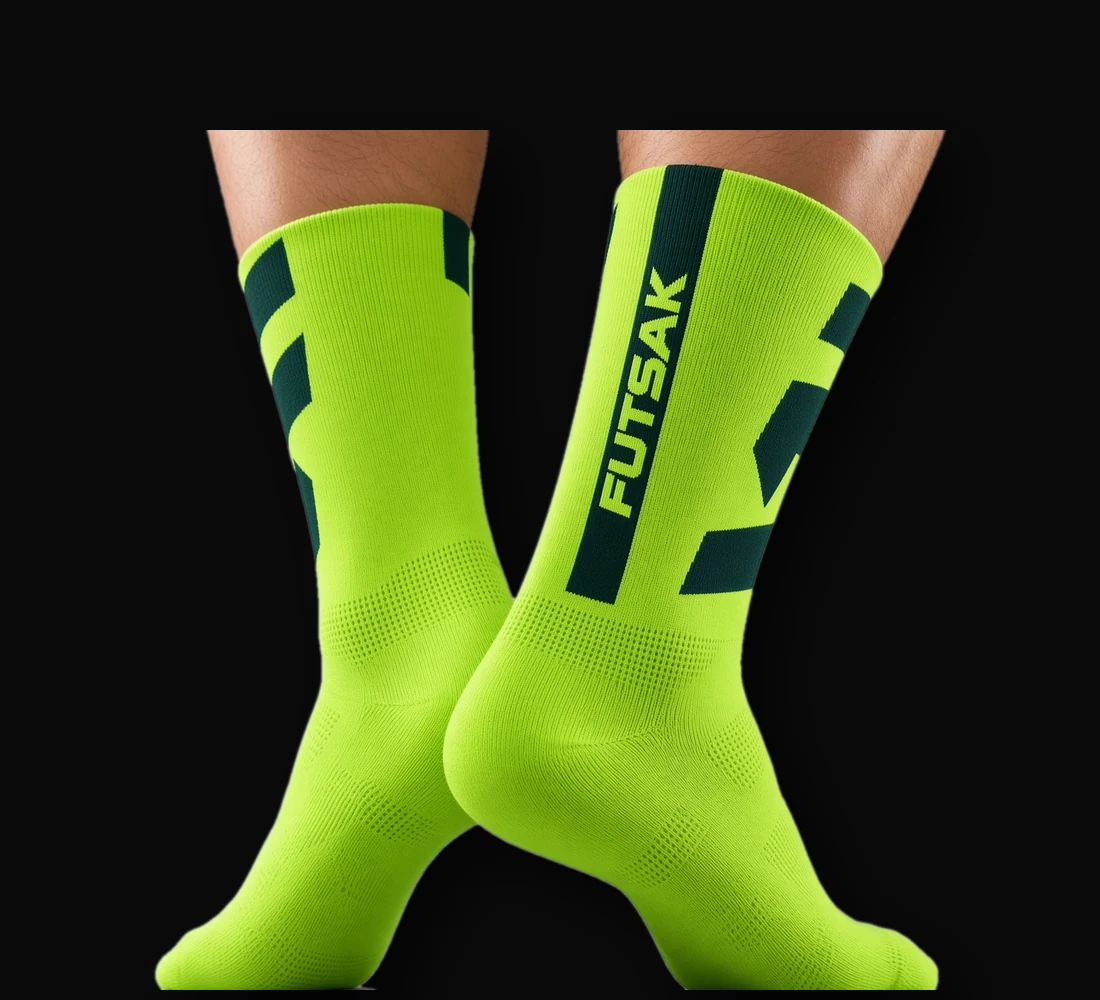 Rear view of a pair of Futsak Volt socks